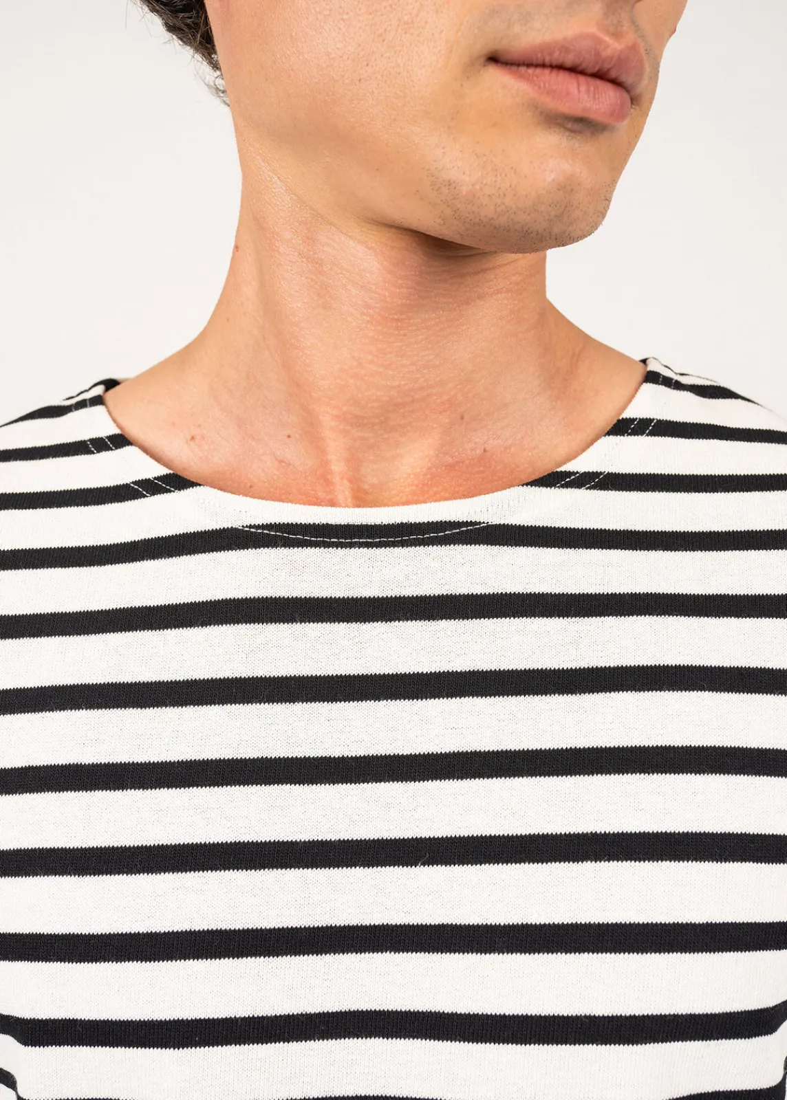 SAINT JAMES Marinières*Marinière mixte Meridien Ecume/noir