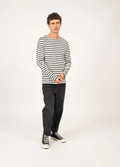 SAINT JAMES Marinières*Marinière mixte Meridien Ecume/noir