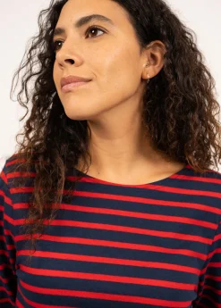 SAINT JAMES Marinières*Marinière mixte Minquiers Marine/tulipe