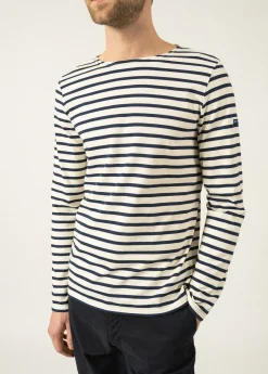 SAINT JAMES Marinières*Marinière mixte Minquiers Ecru/marine