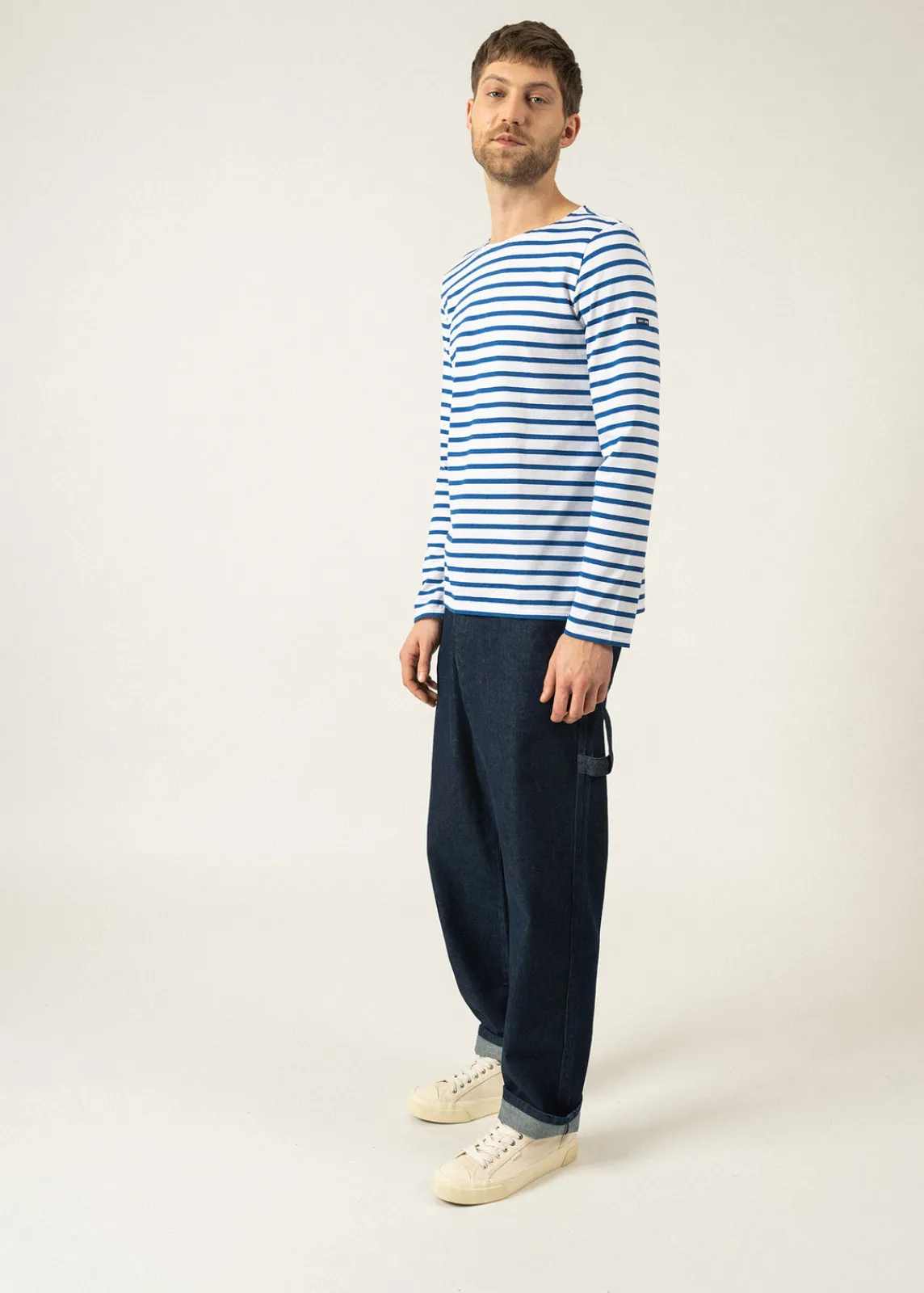 SAINT JAMES Marinières*Marinière mixte Minquiers Neige/gitane