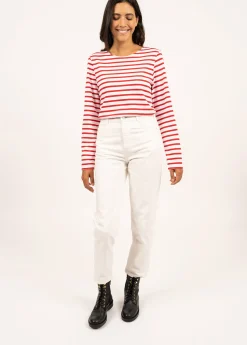 SAINT JAMES Marinières*Marinière mixte Minquiers Neige/tulipe