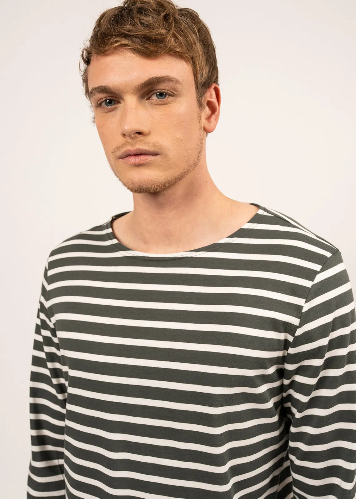 SAINT JAMES Marinières*Marinière mixte Minquiers Vegetal/ecume