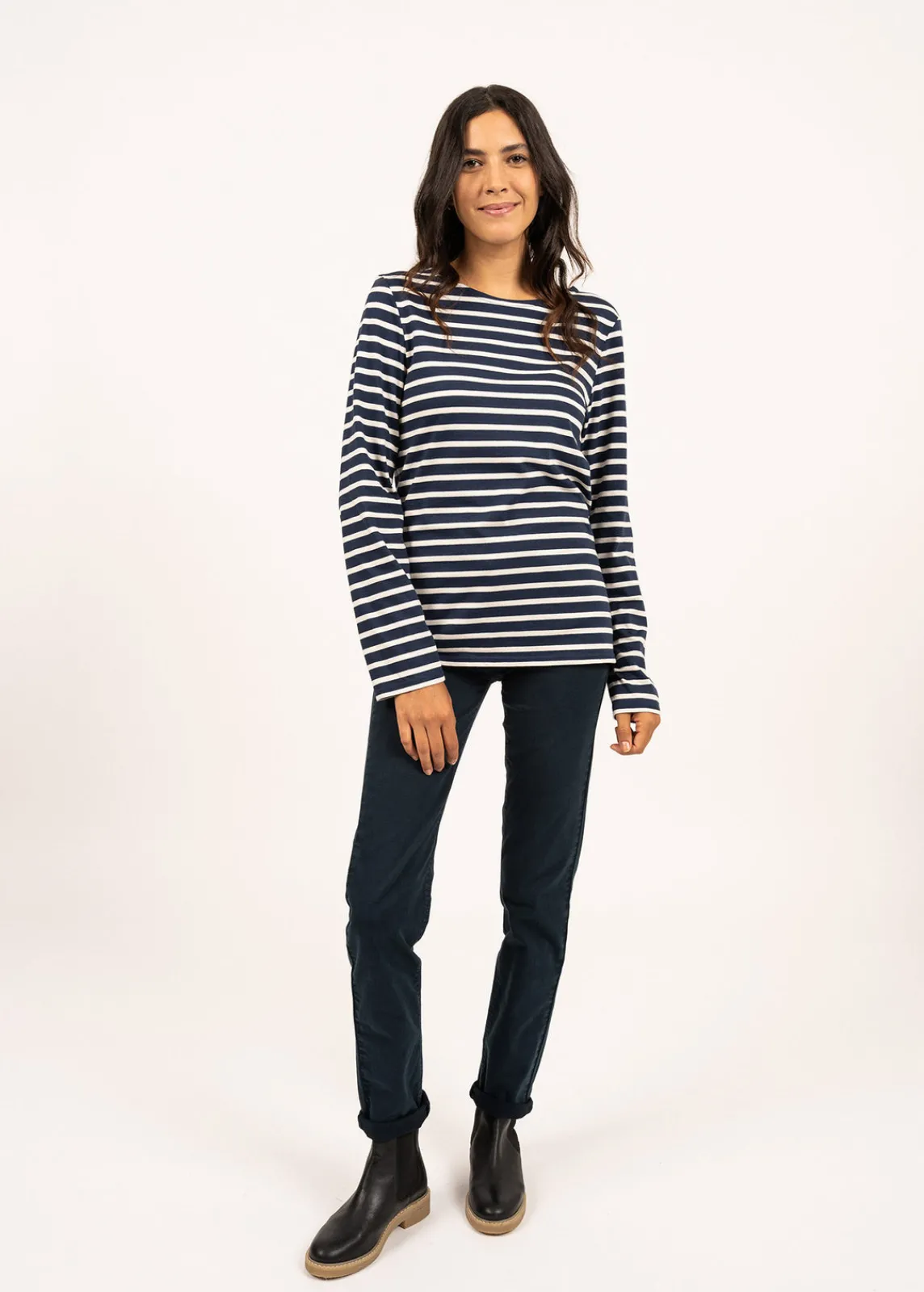 SAINT JAMES Marinières*Marinière mixte Minquiers Marine/ecru