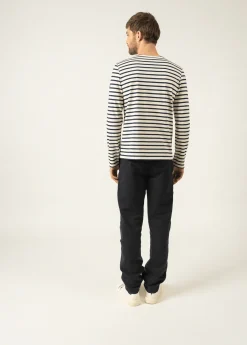 SAINT JAMES Marinières*Marinière mixte Minquiers Ecru/marine