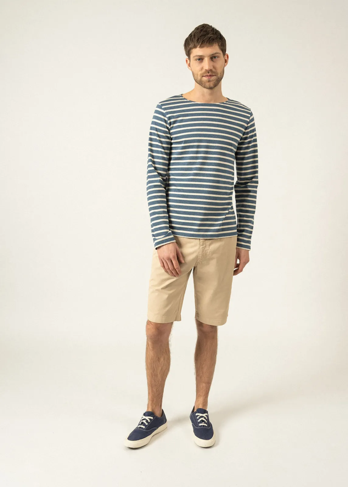 SAINT JAMES Marinières*Marinière mixte Minquiers Jean/chanvre