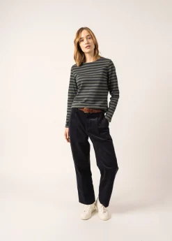 SAINT JAMES Marinières*Marinière Méridame Vegetal/navy