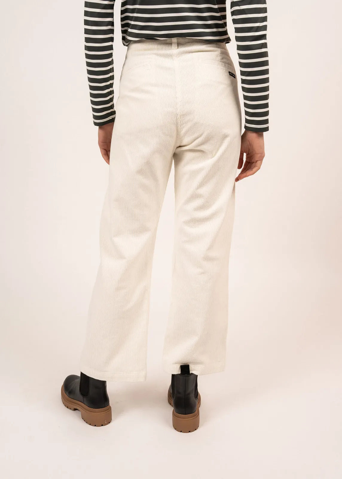 SAINT JAMES Pantalons & Shorts*Pantalon en velours Tess Blancd'hiver