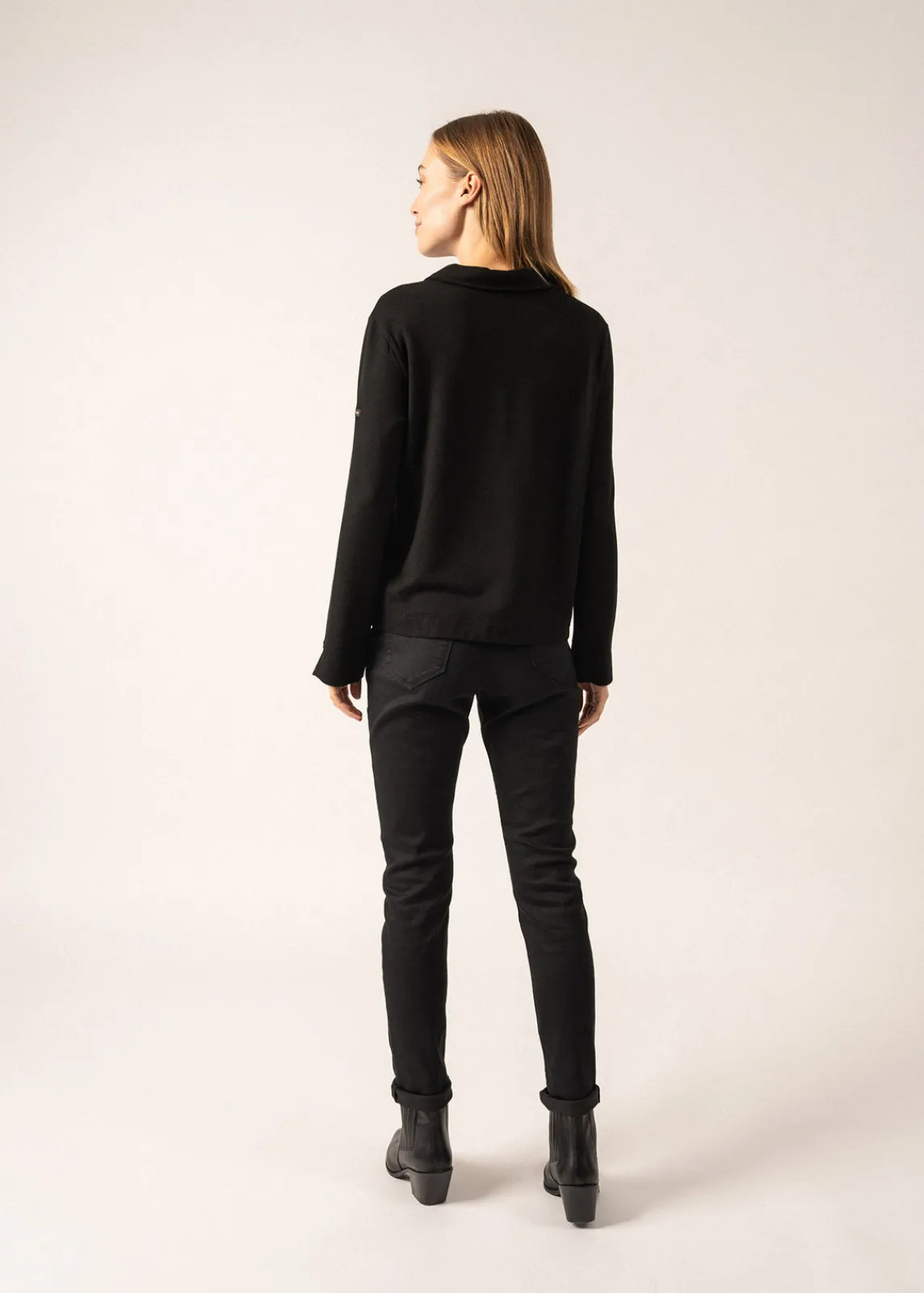 SAINT JAMES Polos & T-shirts*Polo en molleton Stéphanie Noir