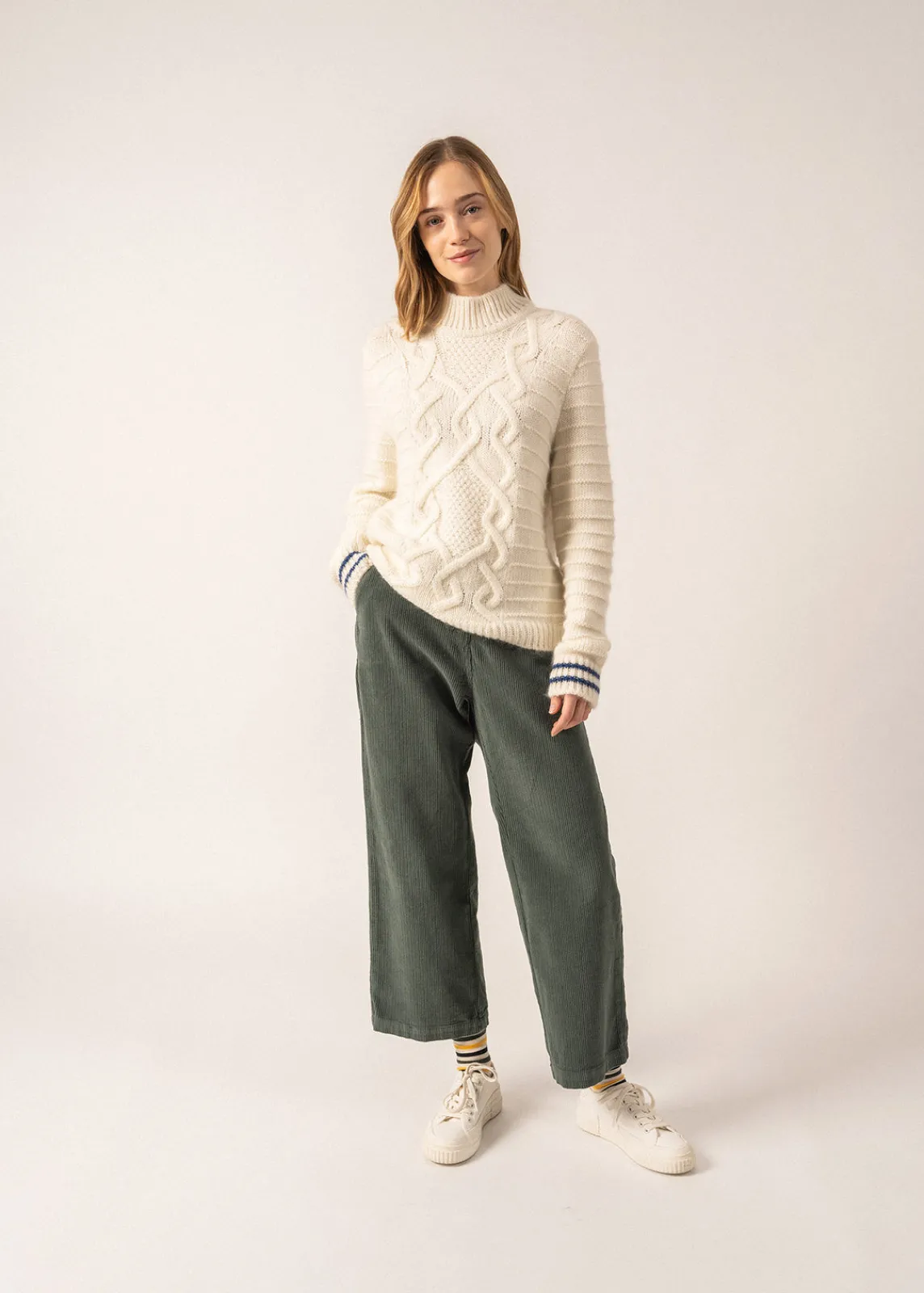 SAINT JAMES Pulls & Gilets*Pull col montant Alpes Blancd'hiver