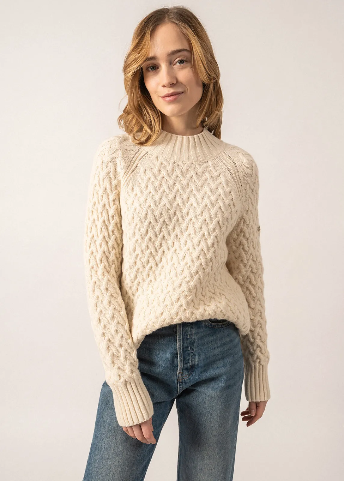 SAINT JAMES Pulls & Gilets*Pull col montant Cardiff Ecume