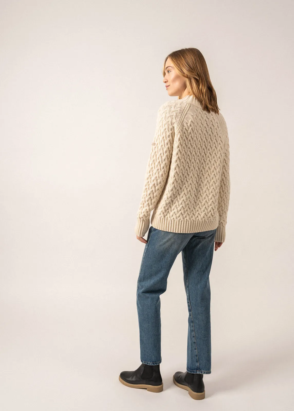 SAINT JAMES Pulls & Gilets*Pull col montant Cardiff Ecume