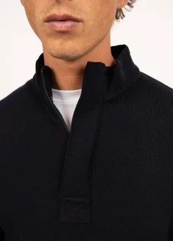 SAINT JAMES Pulls & Gilets*Pull col montant zippé Loup de mer Navy