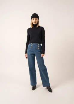 SAINT JAMES Pulls & Gilets*Pull col roulé Houat Navy