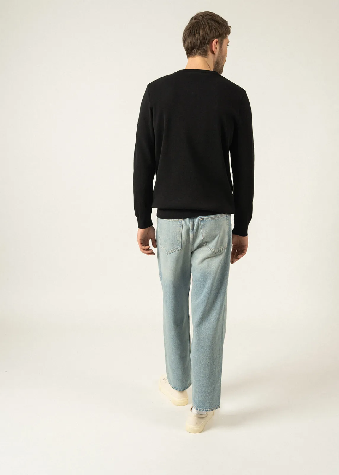 SAINT JAMES Pulls & Gilets*Pull col V Cuirasse Noir