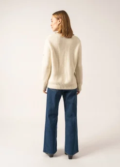 SAINT JAMES Pulls & Gilets*Pull col V Gavarnie Blancd'hiver