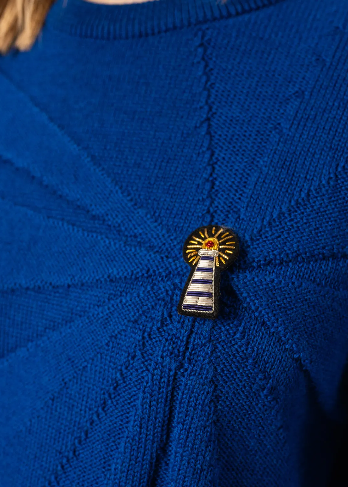 SAINT JAMES Pulls & Gilets*Pull en laine à broche Phare Gitane