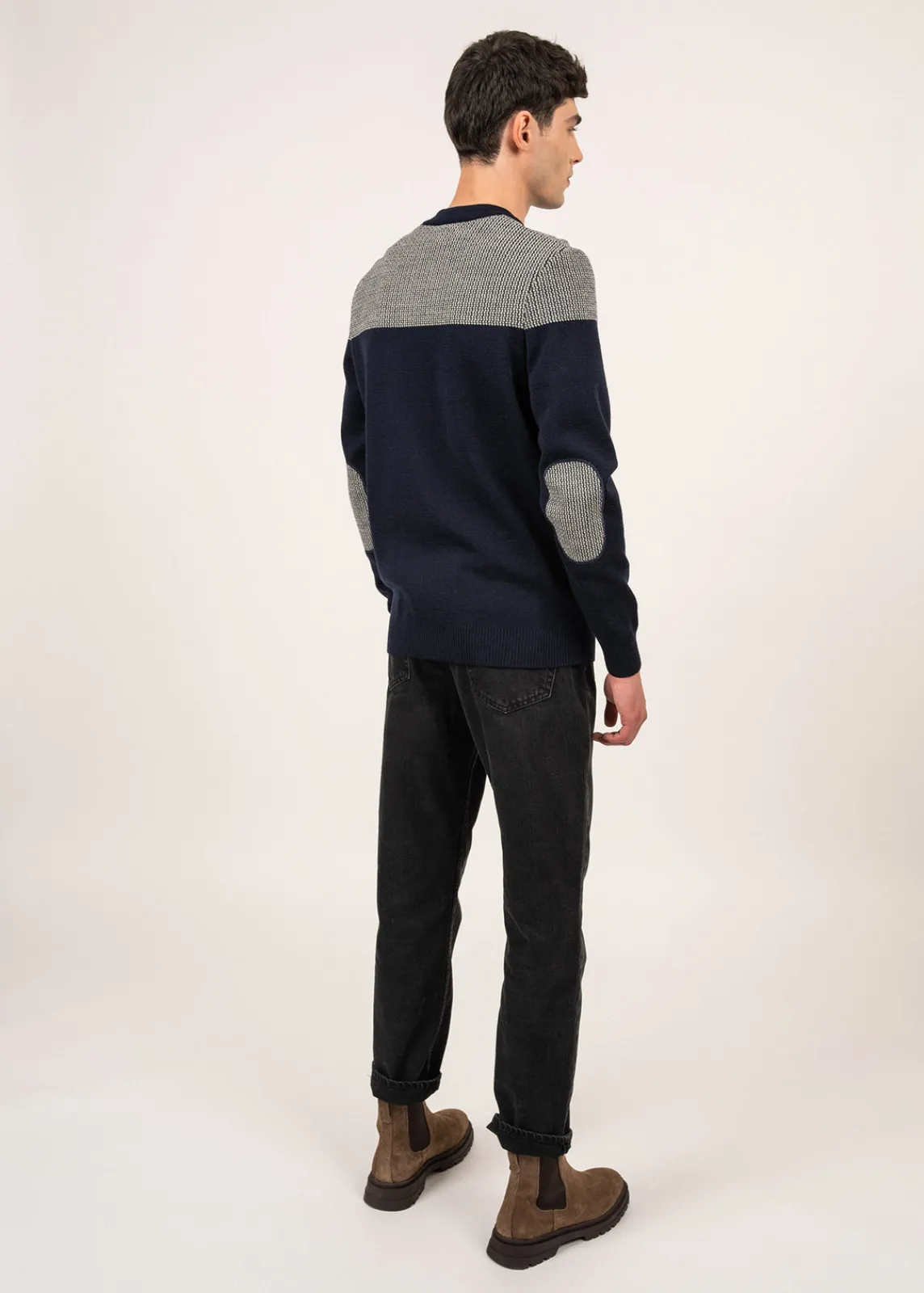 SAINT JAMES Pulls Marins*Pull marin bicolore Dinan Marine/ecru