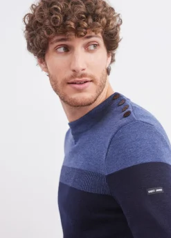 SAINT JAMES Pulls Marins*Pull marin Bretagne Marine/jeans