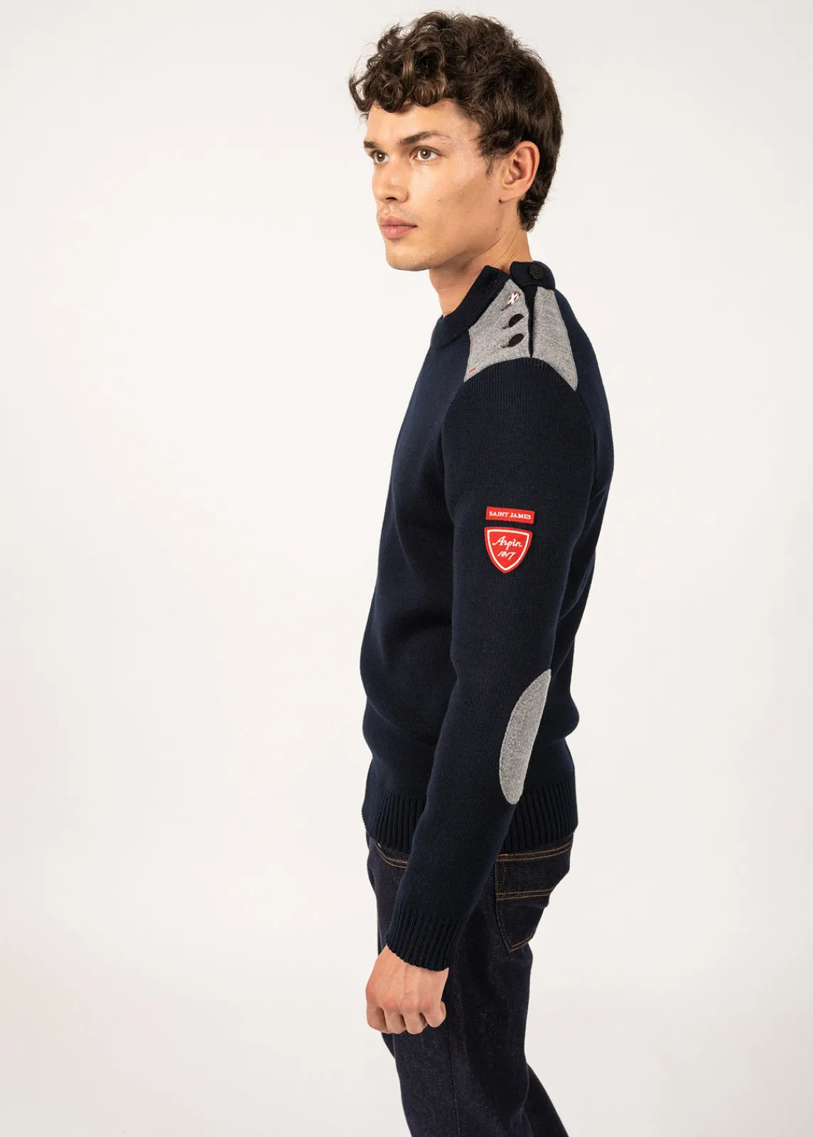 SAINT JAMES Pulls Marins*Pull marin Moraine Arpin Navy