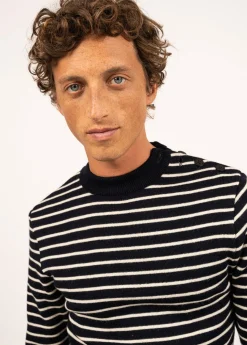 SAINT JAMES Pulls Marins*Pull marin rayé Matelot Marine/ecru