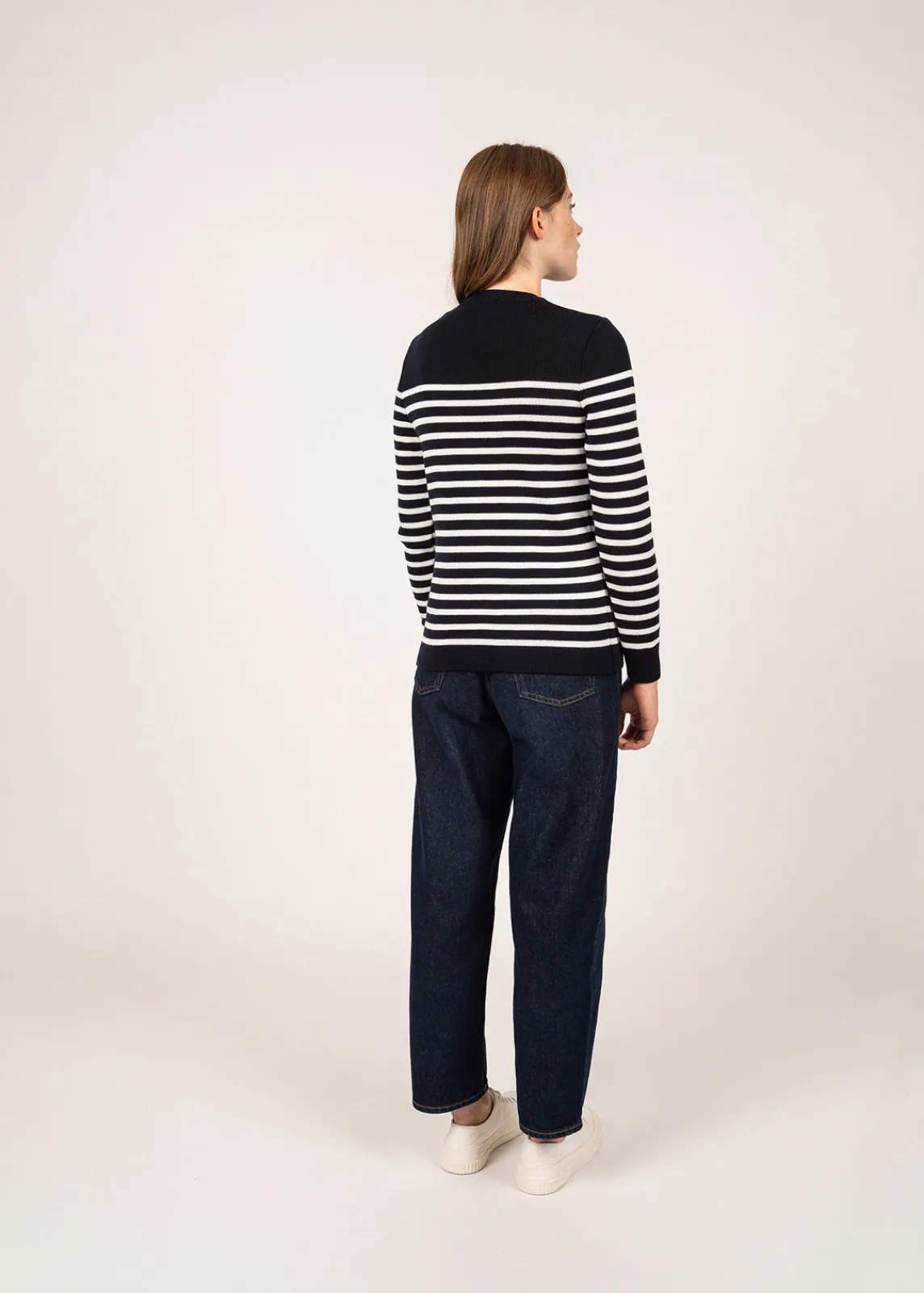 SAINT JAMES Pulls Marins*Pull marin rayé Rochefort Navy/ecume