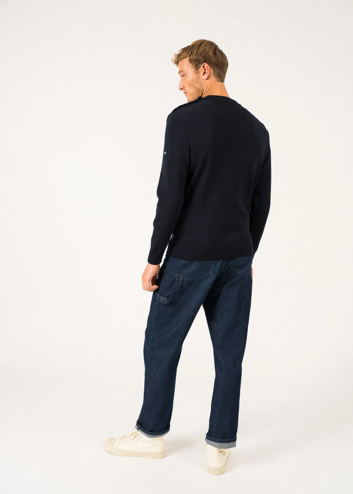 SAINT JAMES Pulls Marins*Pull marin Terre-Mer Navy/medoc