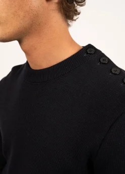 SAINT JAMES Pulls Marins*Pull marin uni Galiote Navy