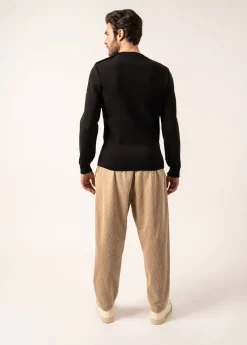 SAINT JAMES Pulls Marins*Pull marin uni Galiote Noir