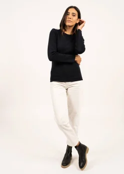 SAINT JAMES Pulls Marins*Pull marin uni Marée Navy