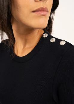 SAINT JAMES Pulls Marins*Pull marin uni Marée Navy