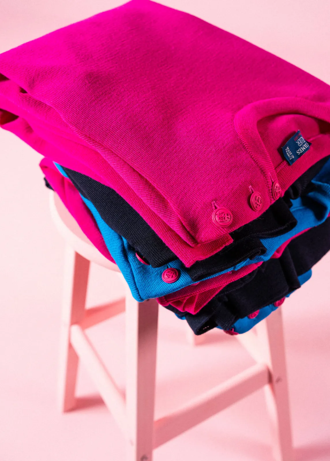 SAINT JAMES Pulls Marins*Pull marin uni Marée Magentapop/magenta