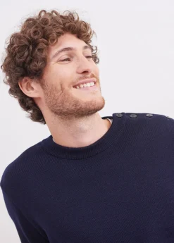 SAINT JAMES Pulls Marins*Pull marin uni Marinier Marine