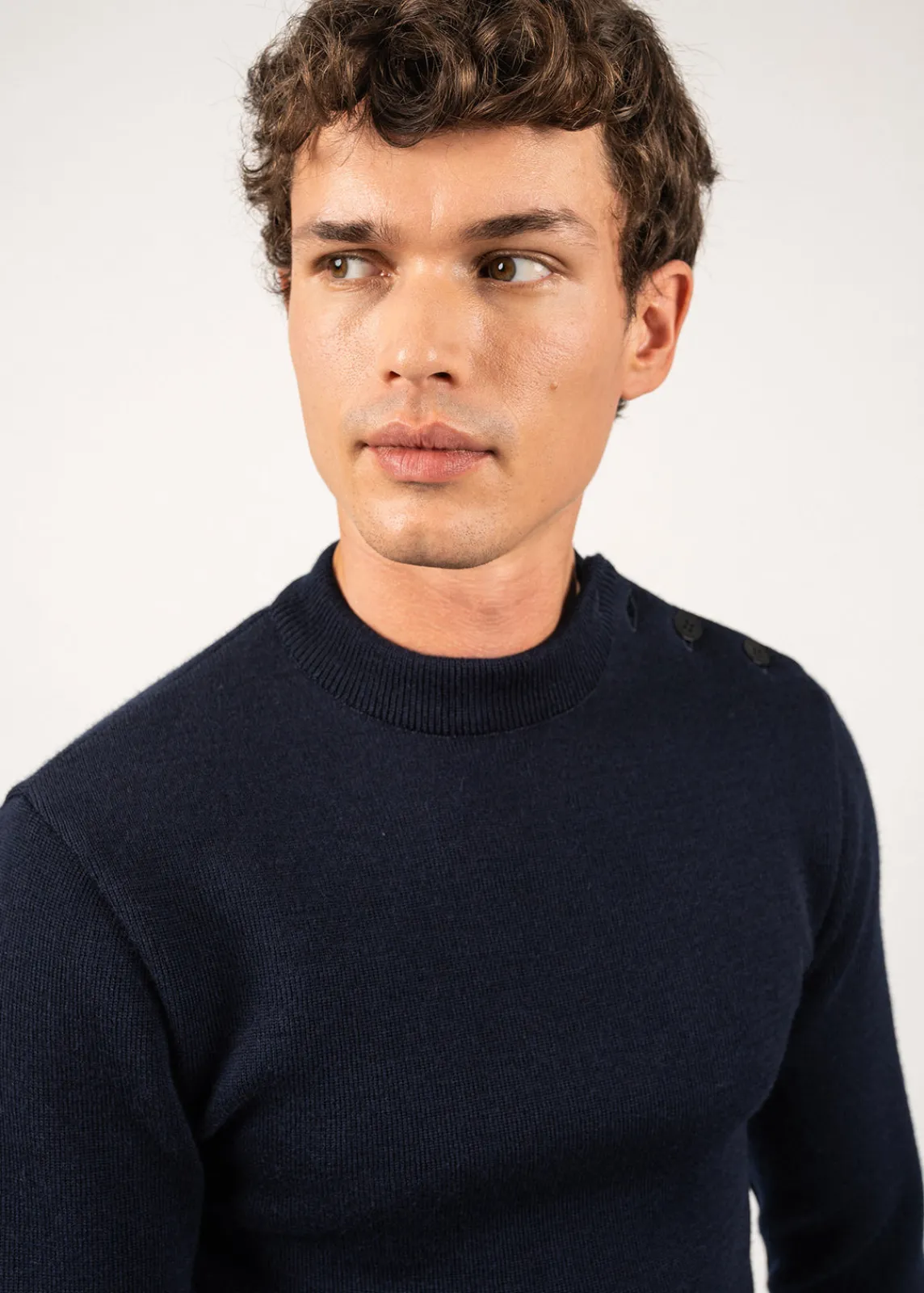 SAINT JAMES Pulls Marins*Pull marin uni Matelot Marine