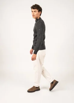 SAINT JAMES Pulls Marins*Pull marin uni Matelot Gris