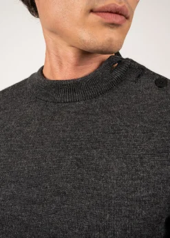 SAINT JAMES Pulls Marins*Pull marin uni Matelot Gris