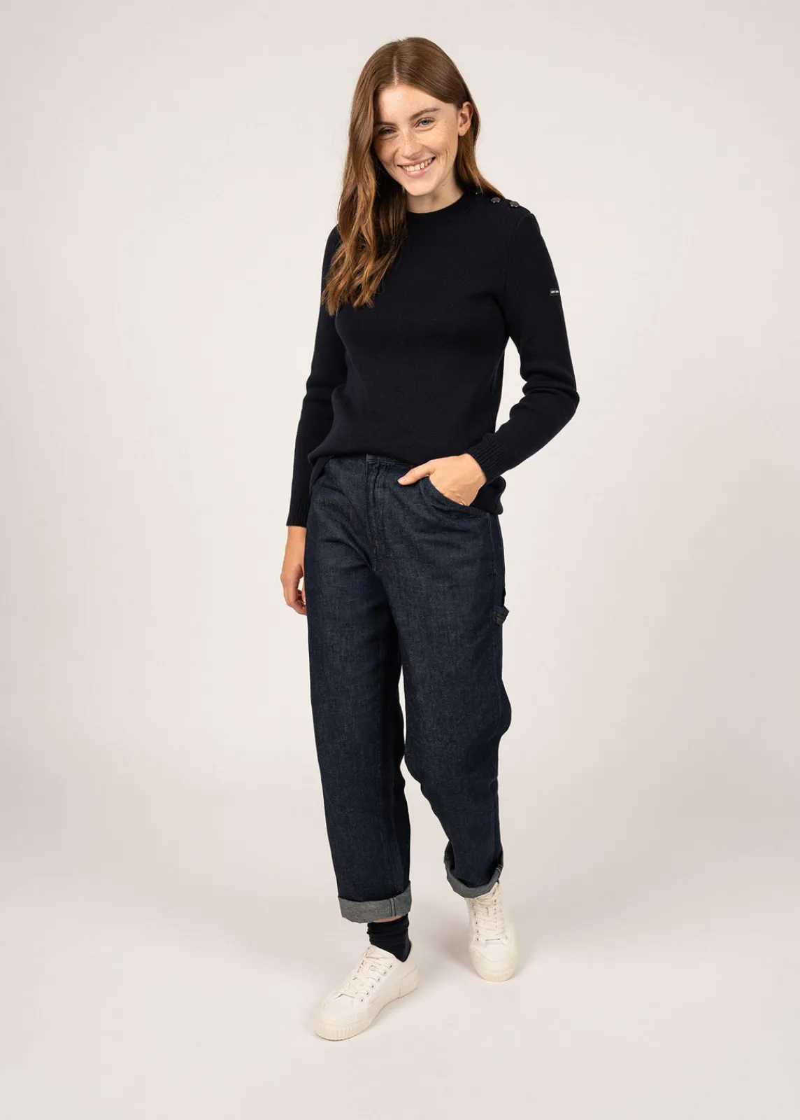 SAINT JAMES Pulls Marins*Pull marin uni Rochefort Navy