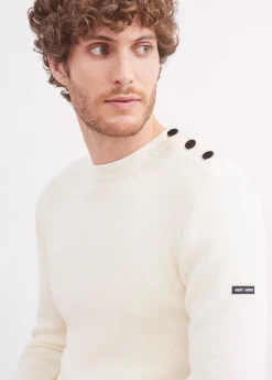 SAINT JAMES Pulls Marins*Pull marin uni Rochefort Ecume