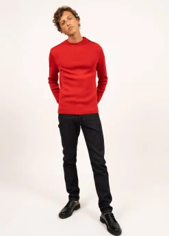 SAINT JAMES Pulls Marins*Pull marin uni Rochefort Rouge
