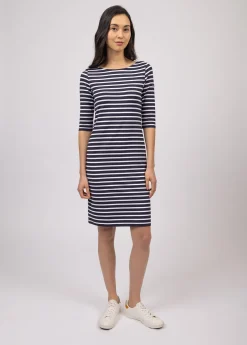 SAINT JAMES Robes & Jupes*Robe marinière anti-UV Propriano Navy/neige