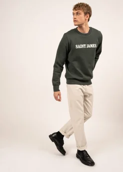 SAINT JAMES Pulls & Gilets*Sweatshirt Solal Vegetal/blancd'hiver