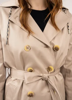 SAINT JAMES Cabans & Manteaux*Trench à capuche Ste Honorine Plage