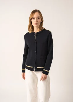 SAINT JAMES Vestes*Veste en laine Serres Navy