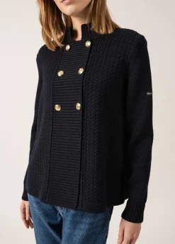 SAINT JAMES Vestes*Veste en maille fantaisie Méribel Navy